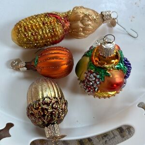 Vintage Old World Christmas Merck Family fall ornaments